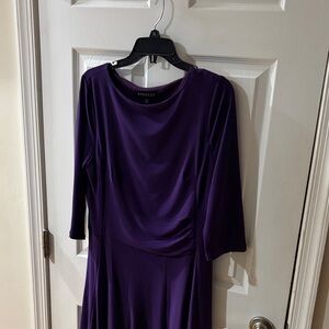 Rekucci Elegant Long Sleeve Purple Dress